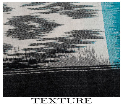 Sanskriti Vintage Saree Blue-Black Pure Cotton Ikat Hand Woven Pochampally Sari