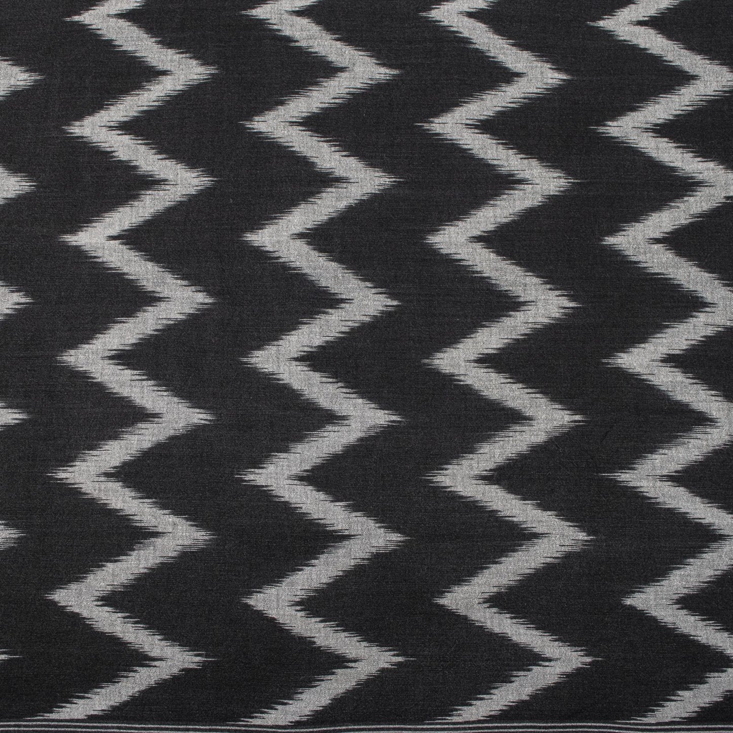 Sanskriti Vintage Saree Blue-Black Pure Cotton Ikat Hand Woven Pochampally Sari