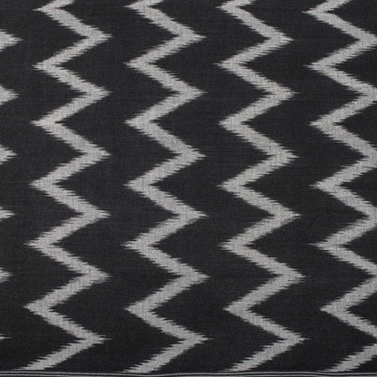 Sanskriti Vintage Saree Blue-Black Pure Cotton Ikat Hand Woven Pochampally Sari