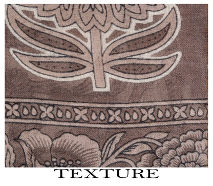Sanskriti Vintage Saree White-Gray Pure Cotton Printed Sari Craft Fabric 5+Yard