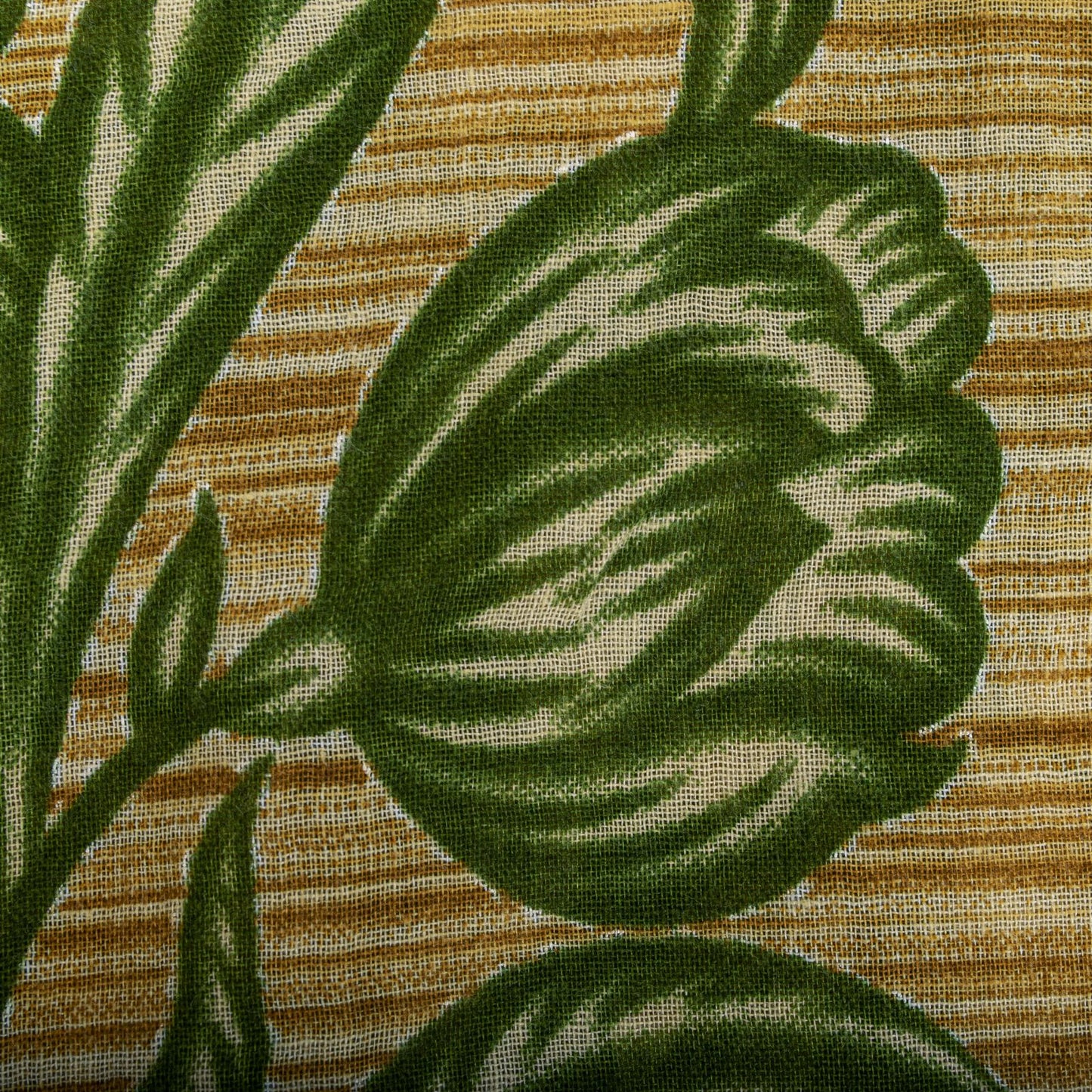 Sanskriti Vintage Saree Green Pure Cotton Floral Print Sari Craft Fabric 5+Yard