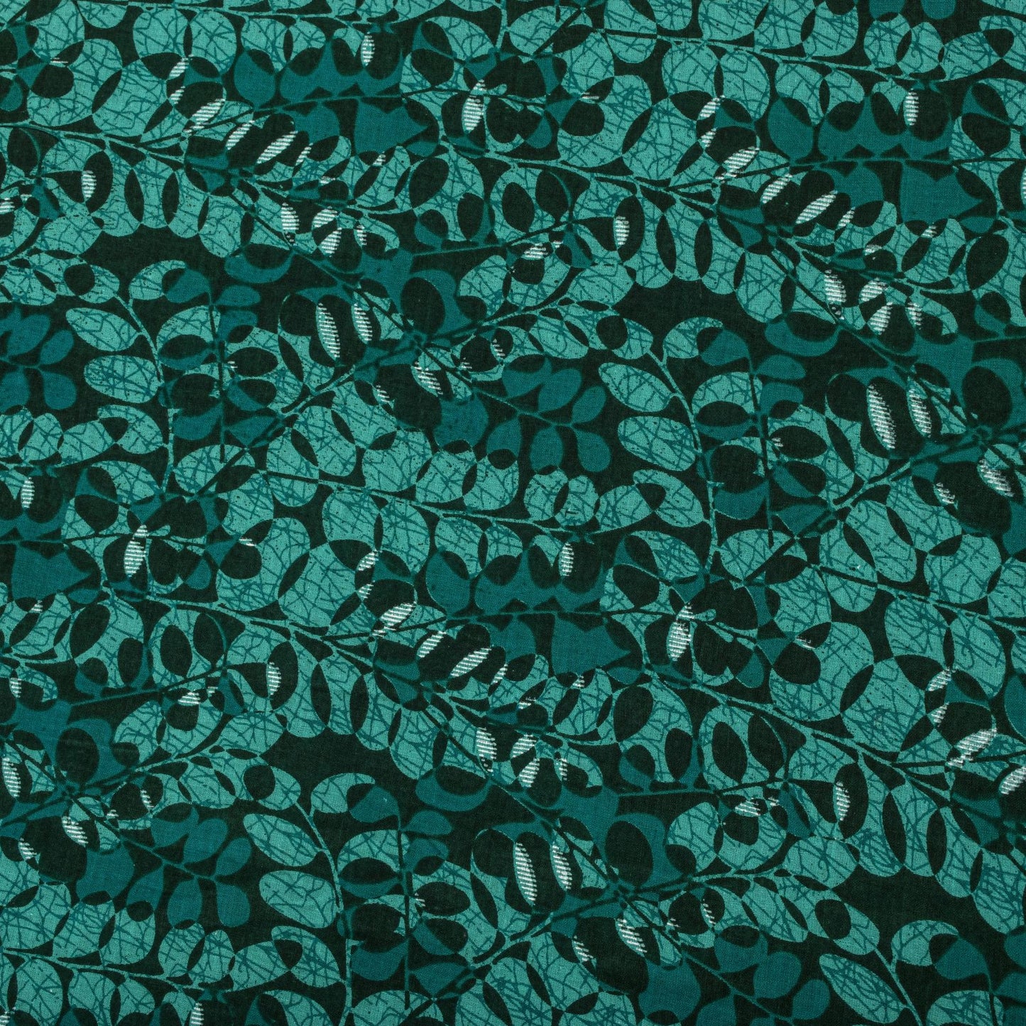 Sanskriti Vintage Saree Green 100% Pure Cotton Floral Printed Fabric 5+Yard Craft Sewing Sari