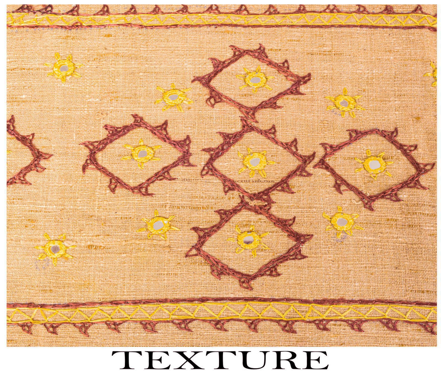 Sanskriti Vintage Beige Pure Khadi Cotton Dupatta/Stole Kutch Hand Embroidered