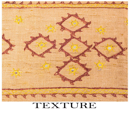 Sanskriti Vintage Beige Pure Khadi Cotton Dupatta/Stole Kutch Hand Embroidered
