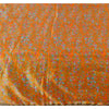 Sanskriti Vintage Printed China Silk Sarees Orange Dress Making Sari Fabric