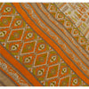 Sanskriti Vintage Printed China Silk Sarees Cream Dress Making Sari Fabric