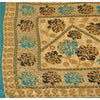 Sanskriti Vintage Indian Printed China Silk Sarees Cream Dress Sari 5 YD Fabric