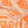 Sanskriti Vintage Printed China Silk Sarees Orange Dress Making Sari 5+yd Fabric