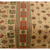 Sanskriti Vintage China Silk Sarees Cream Painted Sari Craft 5 Yard Drape Fabric