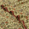 Sanskriti Vintage Saree 100% Pure Silk Cream Printed Sari Soft Craft 6+yd Fabric