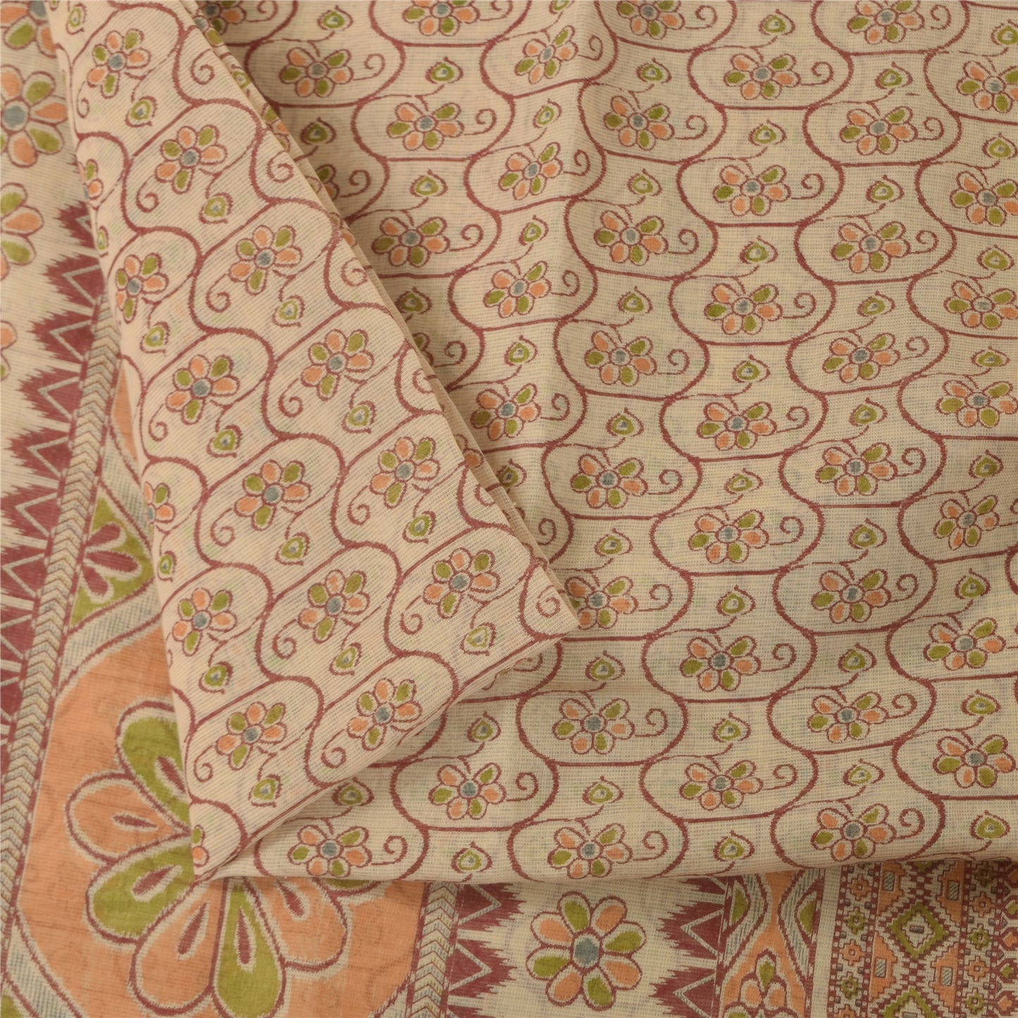 Sanskriti Vintage Sarees Quilting Felting Craft Fabric Cotton Silk Printed Sari