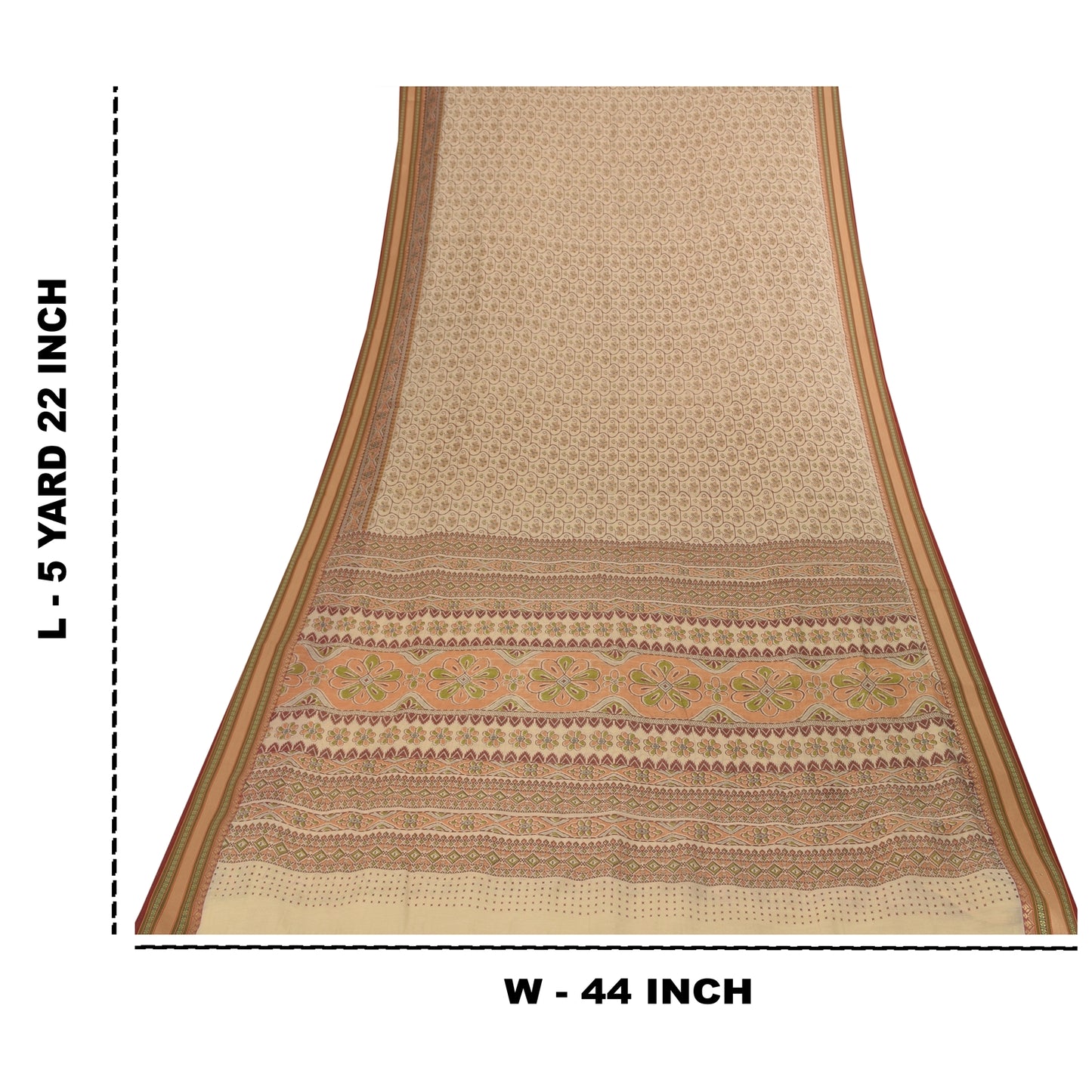 Sanskriti Vintage Sarees Quilting Felting Craft Fabric Cotton Silk Printed Sari