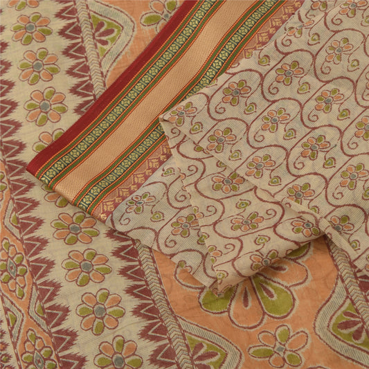 Sanskriti Vintage Sarees Quilting Felting Craft Fabric Cotton Silk Printed Sari
