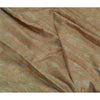 Sanskriti Vintage Sarees Brown Saree 100% Pure Silk Printed Floral Sustainable Fabric Sari