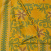 Sanskriti Vintage Yellow Indian Sari Art Silk Printed Craft Sarees 5 Yard Fabric