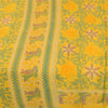 Sanskriti Vintage Yellow Indian Sari Art Silk Printed Craft Sarees 5 Yard Fabric