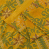 Sanskriti Vintage Yellow Indian Sari Art Silk Printed Craft Sarees 5 Yard Fabric