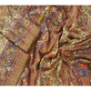 Sanskriti Vintage Sarees Art Silk  Quilting Felting Craft Fabric Printed Sari