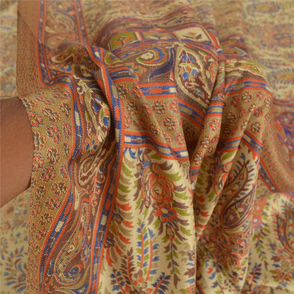 Sanskriti Vintage Sarees Art Silk  Quilting Felting Craft Fabric Printed Sari
