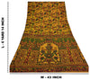 Sanskriti Vintage Indian Sarees 100% Pure Silk Printed Sari Craft 5 Yard Sustainable Fabric