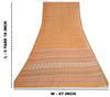 Sanskriti Vintage Mustard Sarees Indian Pure Silk Printed Sari 5yd Craft Sustainable Fabric