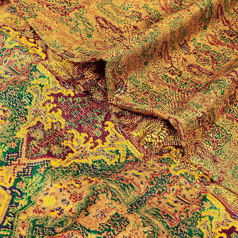 Sanskriti Vintage Brown Sarees 100% Pure Silk Printed Sari Floral Craft Sustainable Fabric