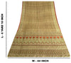 Sanskriti Vintage Dark Red Indian Pure Silk Printed Sarees Sari Soft 5yd Sustainable Fabric
