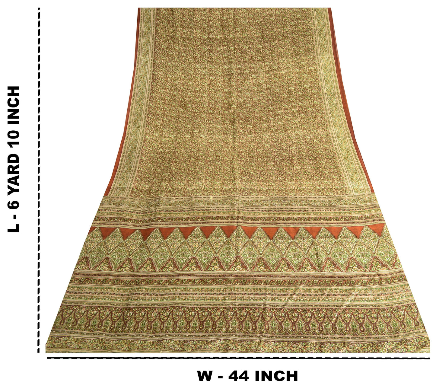 Sanskriti Vintage Dark Red Indian Pure Silk Printed Sarees Sari Soft 5yd Sustainable Fabric