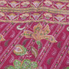 Sanskriti Vintage Pink Indian Blend Silk Sarees Printed Sari 6yd Craft Fabric