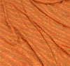 Sanskriti Vintage Orange Pure Silk Sarees Printed Sari Floral 5yd Craft Sustainable Fabric