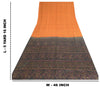 Sanskriti Vintage Orange Pure Silk Sarees Printed Sari Floral 5yd Craft Sustainable Fabric