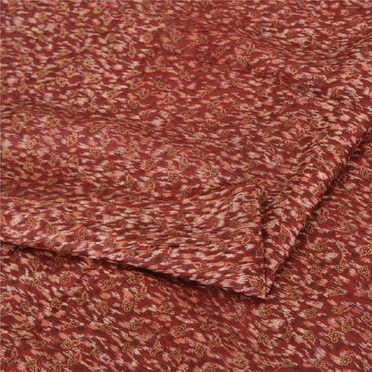 Sanskriti Vintage Sarier Indisk Rød 100% Ren Silke Trykt Sari 5yd Håndværk Bæredygtigt Stoff