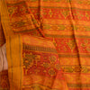 Sanskriti Vintage Dusty Red Printed Sarees 100% Pure Silk Sari 5yd Craft Sustainable Fabric