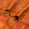 Sanskriti Vintage Dusty Red Printed Sarees 100% Pure Silk Sari 5yd Craft Sustainable Fabric