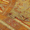 Sanskriti Vintage Orange Indian Sarees Printed Pure Silk Sari Soft Craft Sustainable Fabric