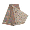Sanskriti Vintage Ivory/Gray Indian Sarees Art Silk Printed Sari 6ydCraft Fabric