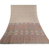 Sanskriti Vintage Ivory/Gray Indian Sarees Art Silk Printed Sari 6ydCraft Fabric