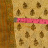 Sanskriti Vintage Cream Sarees 100% Pure Silk Printed Sari Floral Craft Sustainable Fabric