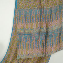 Load image into Gallery viewer, Sanskriti Vintage Green Printed Indian Sarees 100% Pure Silk Sari Craft Fabric
