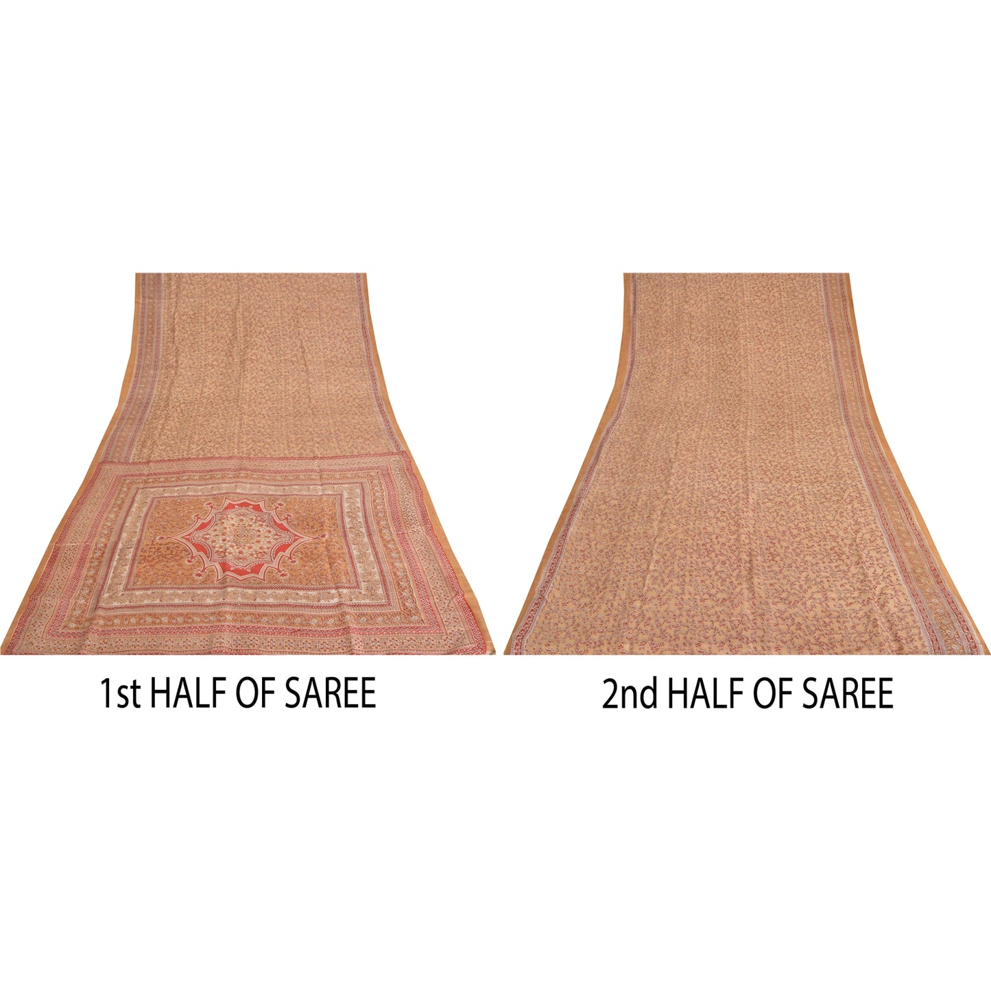 Sanskriti Vintage Sarees Pure Silk Quilting Felting Craft Sustainable Fabric Printed Sari