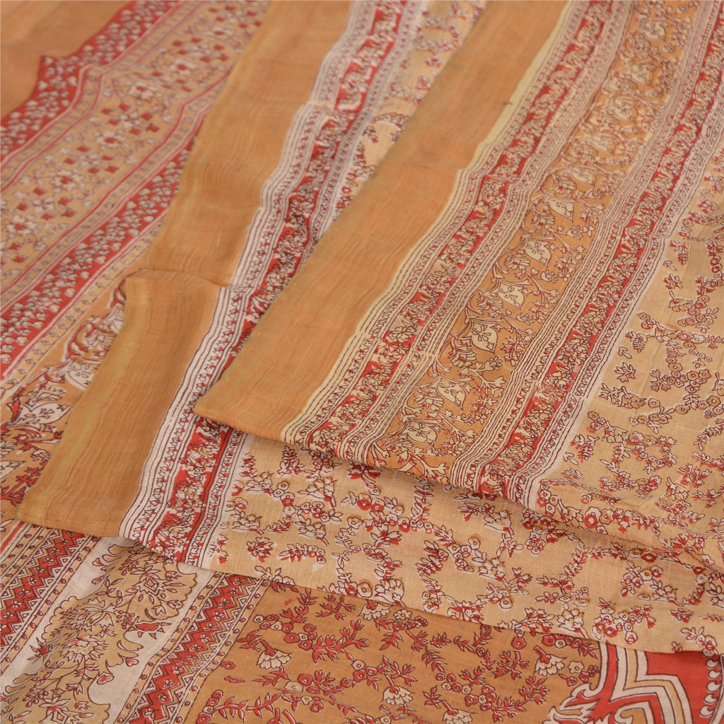 Sanskriti Vintage Sarees Pure Silk Quilting Felting Craft Sustainable Fabric Printed Sari