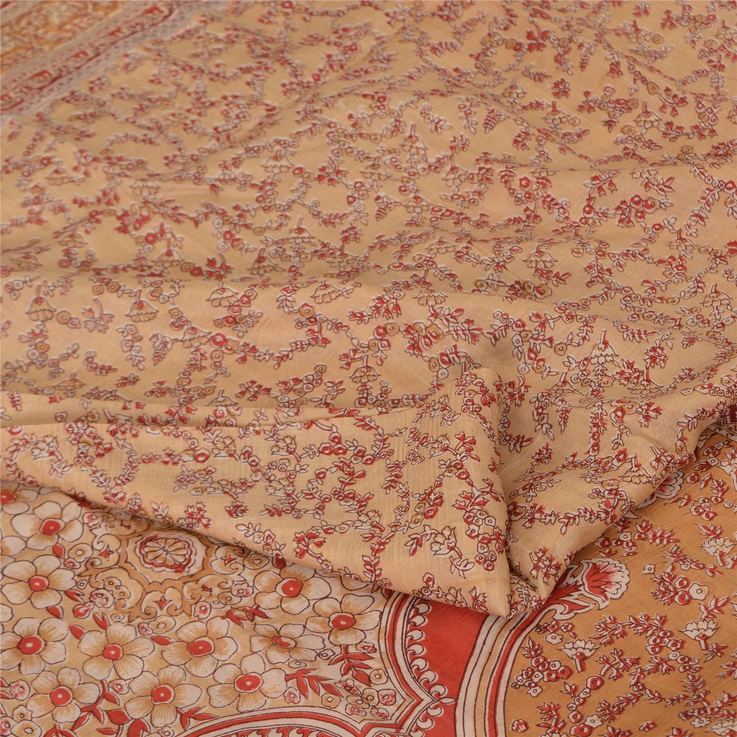 Sanskriti Vintage Sarees Pure Silk Quilting Felting Craft Sustainable Fabric Printed Sari