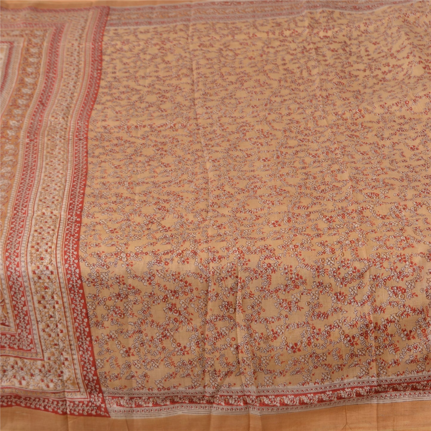 Sanskriti Vintage Sarees Pure Silk Quilting Felting Craft Sustainable Fabric Printed Sari