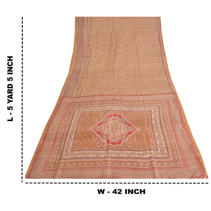 Sanskriti Vintage Sarees Pure Silk Quilting Felting Craft Sustainable Fabric Printed Sari