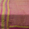 Sanskriti Vintage Sarees From India Pink Pure Silk Printed Sari 5yd Craft Sustainable Fabric