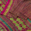 Sanskriti Vintage Sarees From India Pink Pure Silk Printed Sari 5yd Craft Sustainable Fabric