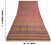 Sanskriti Vintage Sarees From India Pink Pure Silk Printed Sari 5yd Craft Sustainable Fabric