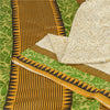 Sanskriti Vintage Sarees Ivory From India Printed Pure Silk Sari Craft Sustainable Fabric