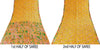 Sanskriti Vintage Sarees Yellow Indian 100% Pure Silk Printed Sari Craft Sustainable Fabric