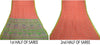 Sanskriti Vintage Sarees Reddish Orange Pure Silk Print Zari Border 5+YD Sari
